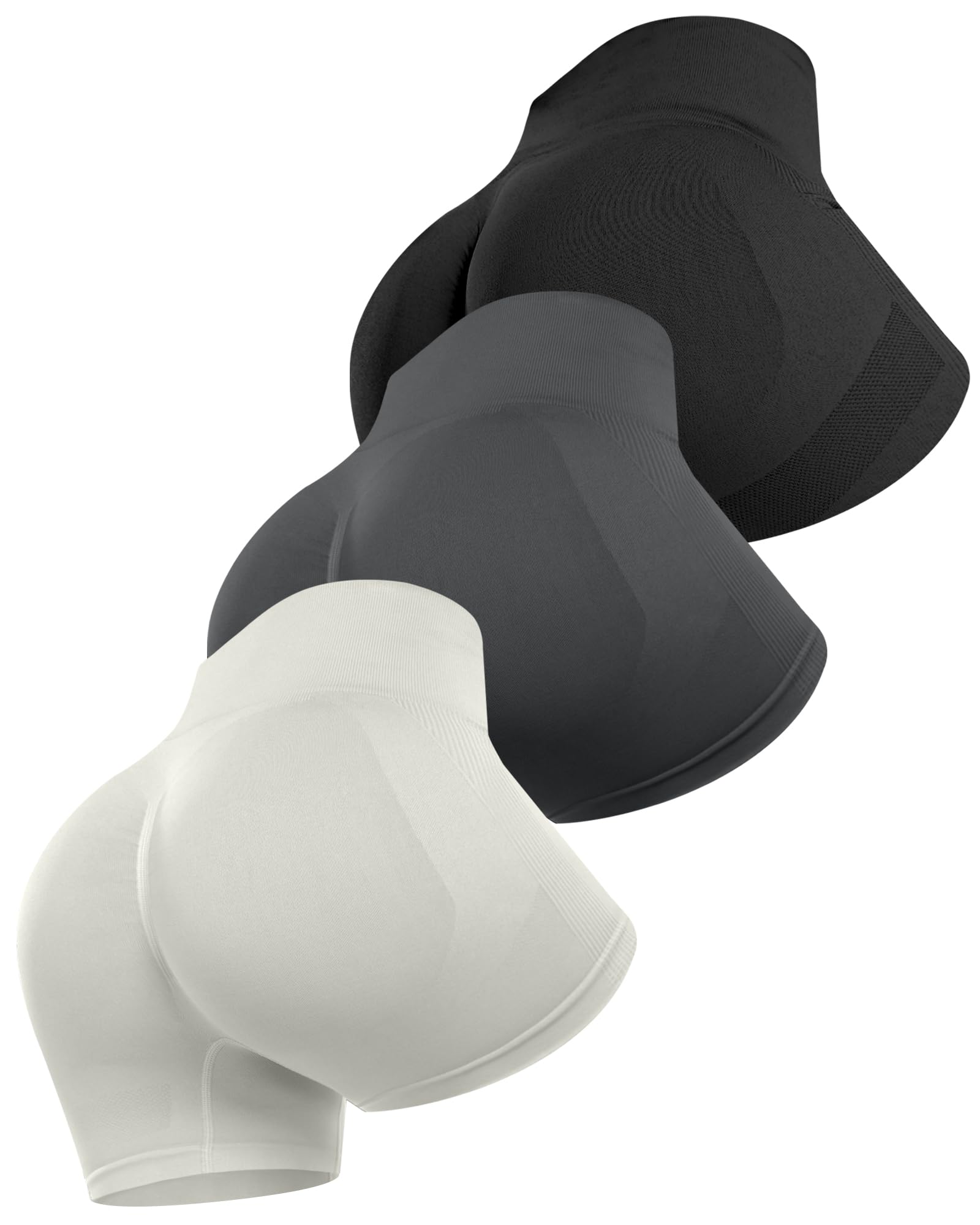 ATHVOTAR Workout Gym Biker Shorts Women: High Waisted Seamless Sports Running Butt Lifting Shorts Sets