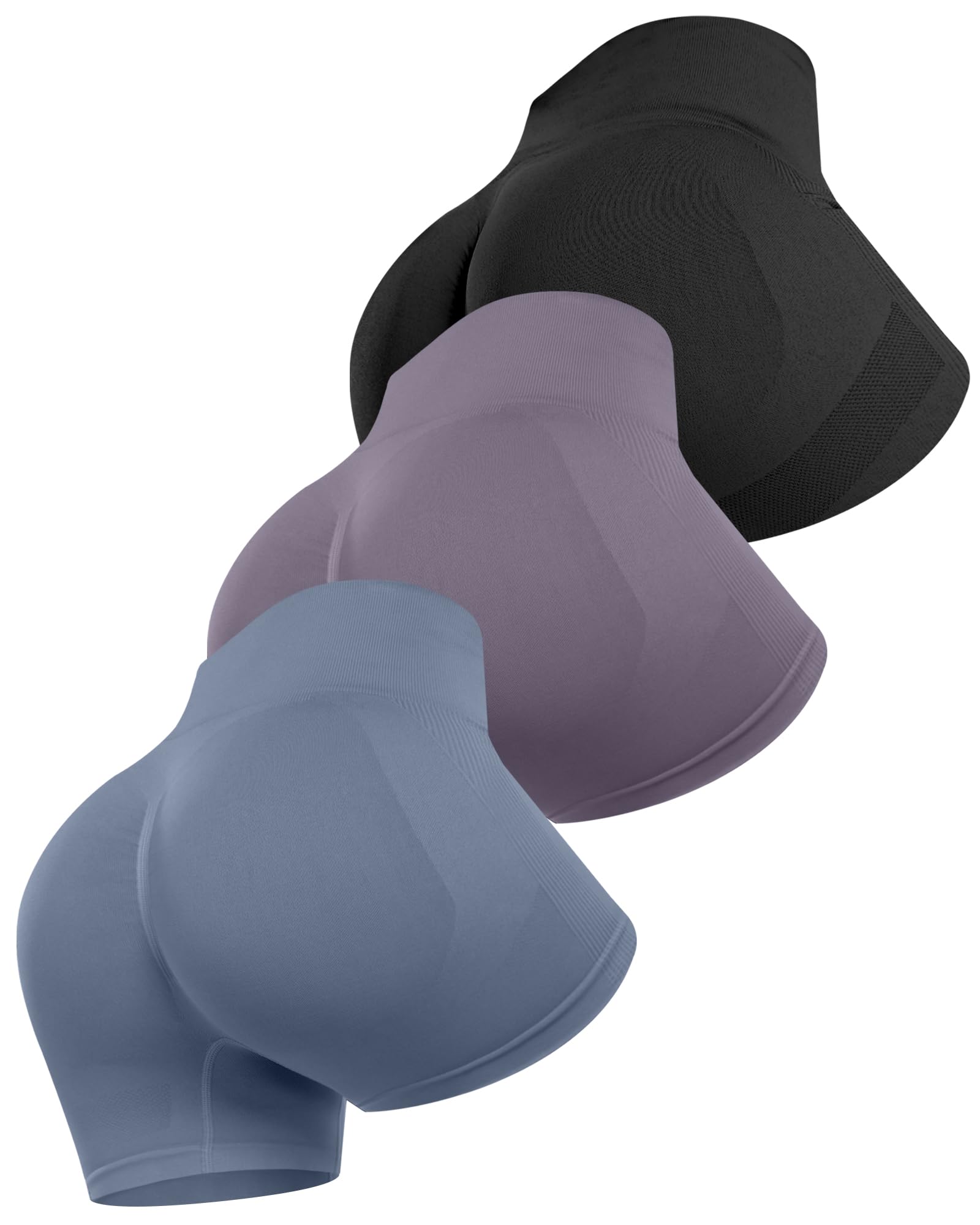 ATHVOTAR Workout Gym Biker Shorts Women: High Waisted Seamless Sports Running Butt Lifting Shorts Sets