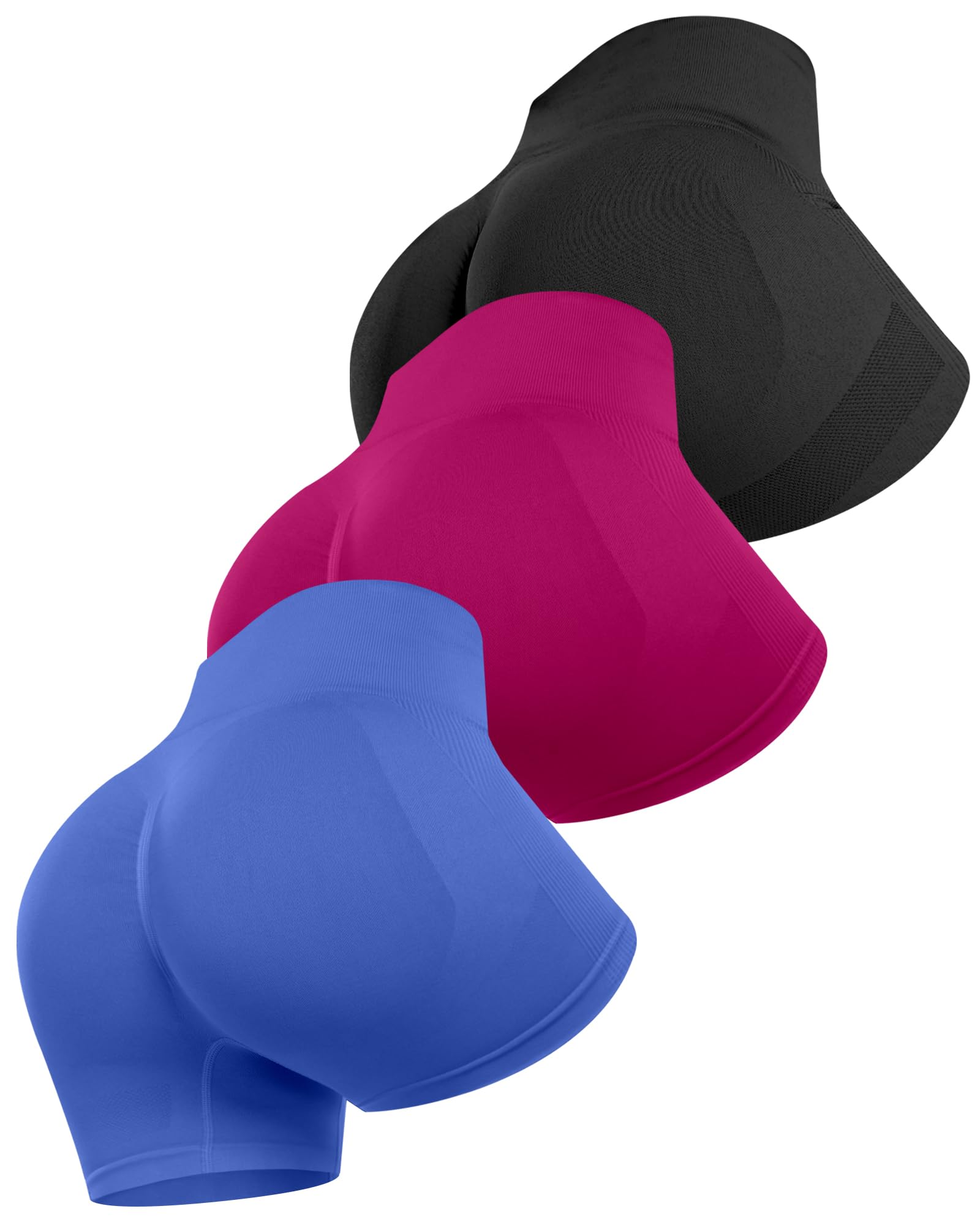 ATHVOTAR Workout Gym Biker Shorts Women: High Waisted Seamless Sports Running Butt Lifting Shorts Sets