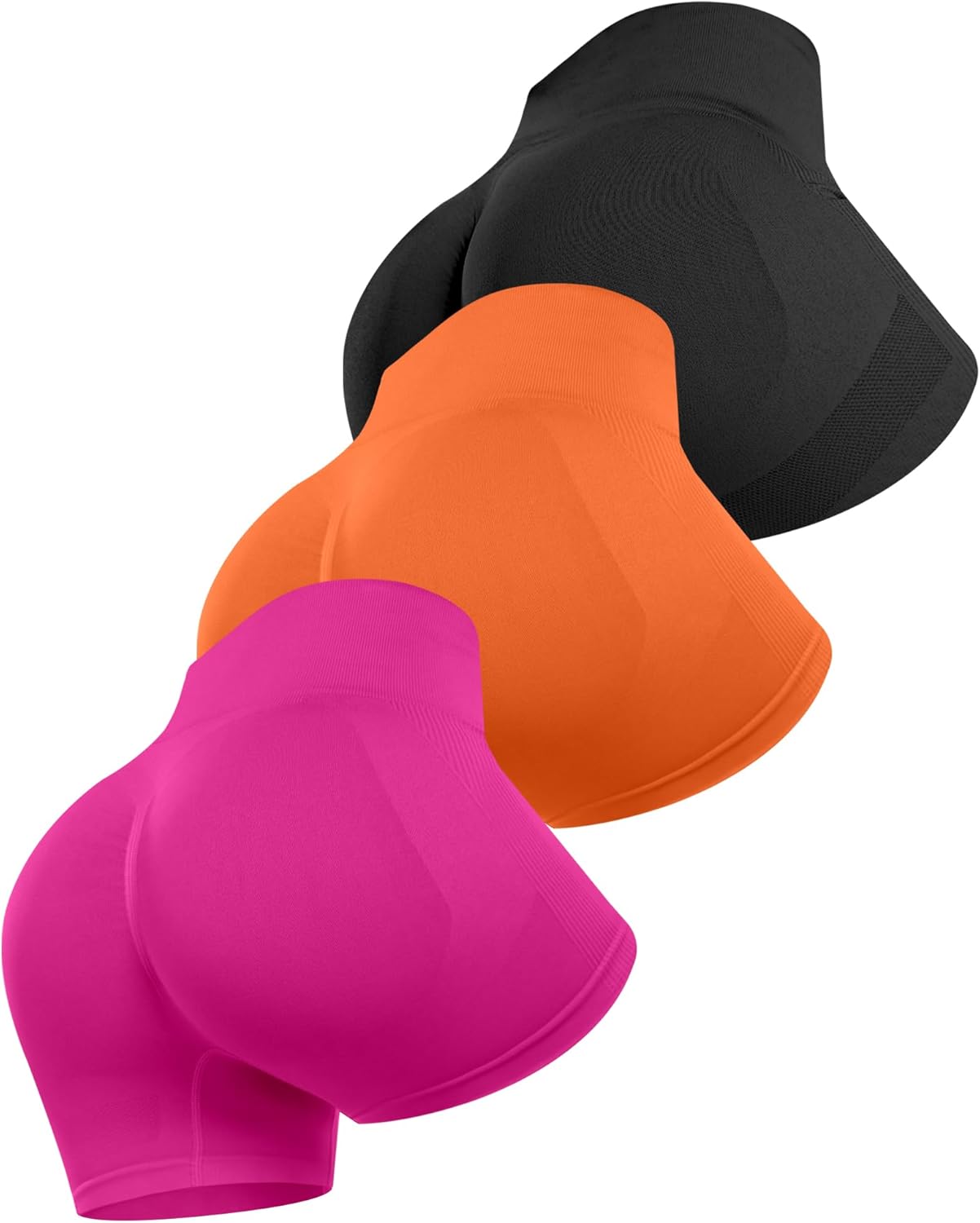 ATHVOTAR Workout Gym Biker Shorts Women: High Waisted Seamless Sports Running Butt Lifting Shorts Sets