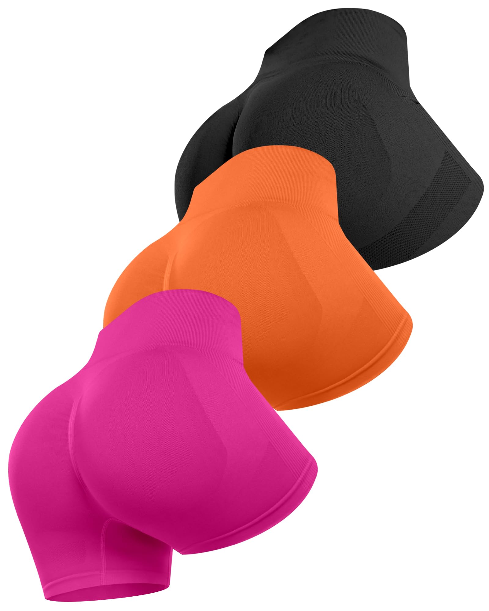 ATHVOTAR Workout Gym Biker Shorts Women: High Waisted Seamless Sports Running Butt Lifting Shorts Sets