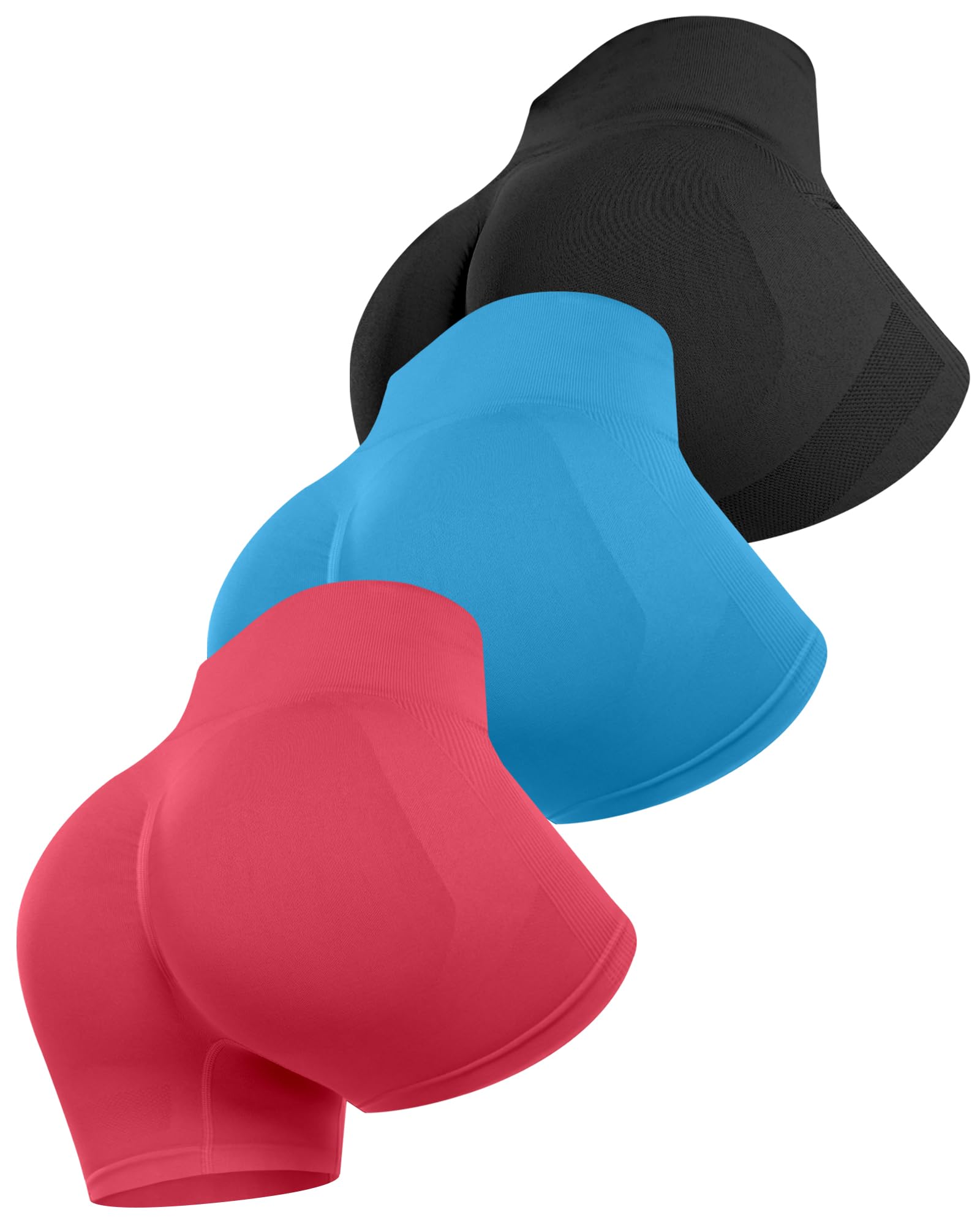 ATHVOTAR Workout Gym Biker Shorts Women: High Waisted Seamless Sports Running Butt Lifting Shorts Sets