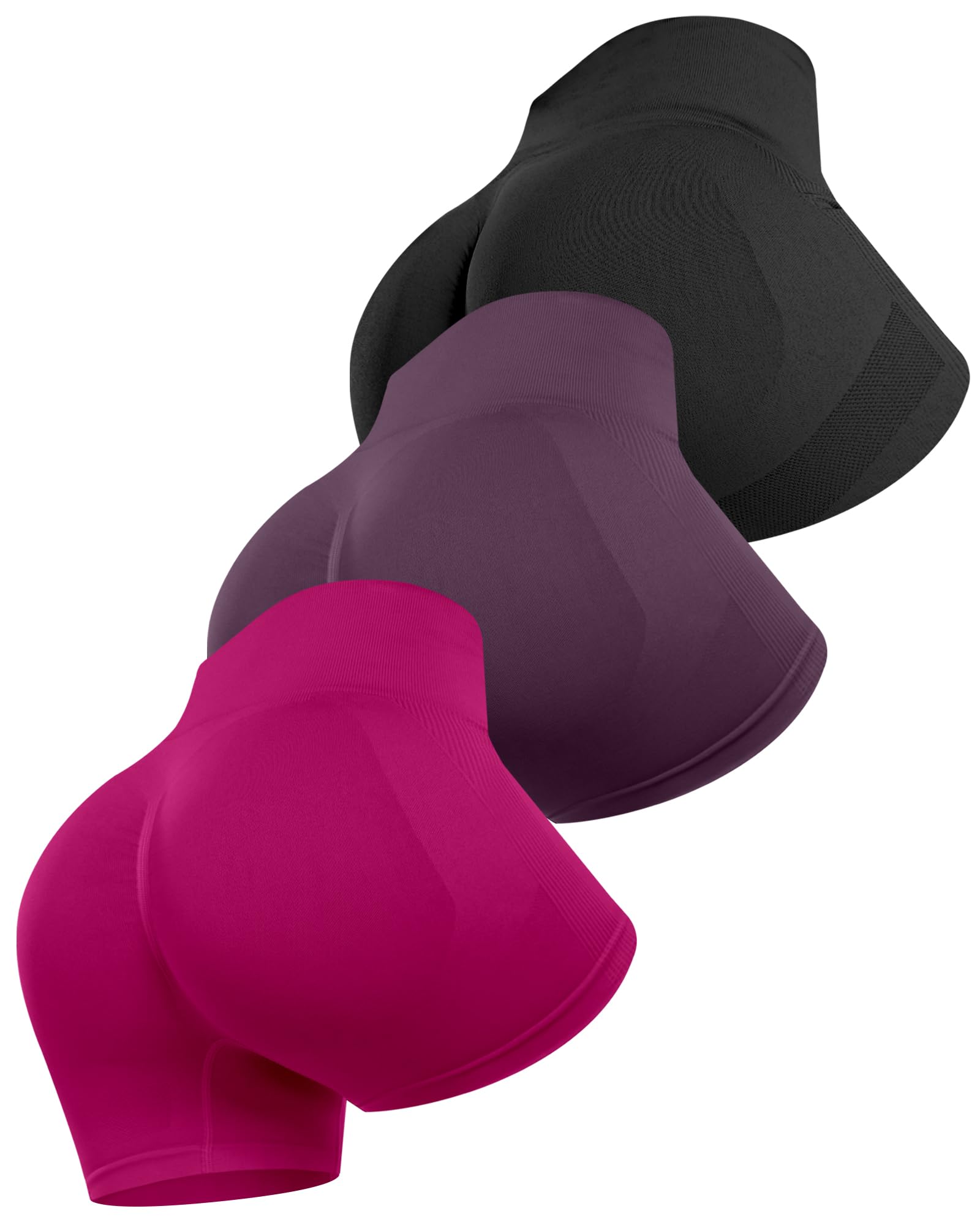 ATHVOTAR Workout Gym Biker Shorts Women: High Waisted Seamless Sports Running Butt Lifting Shorts Sets