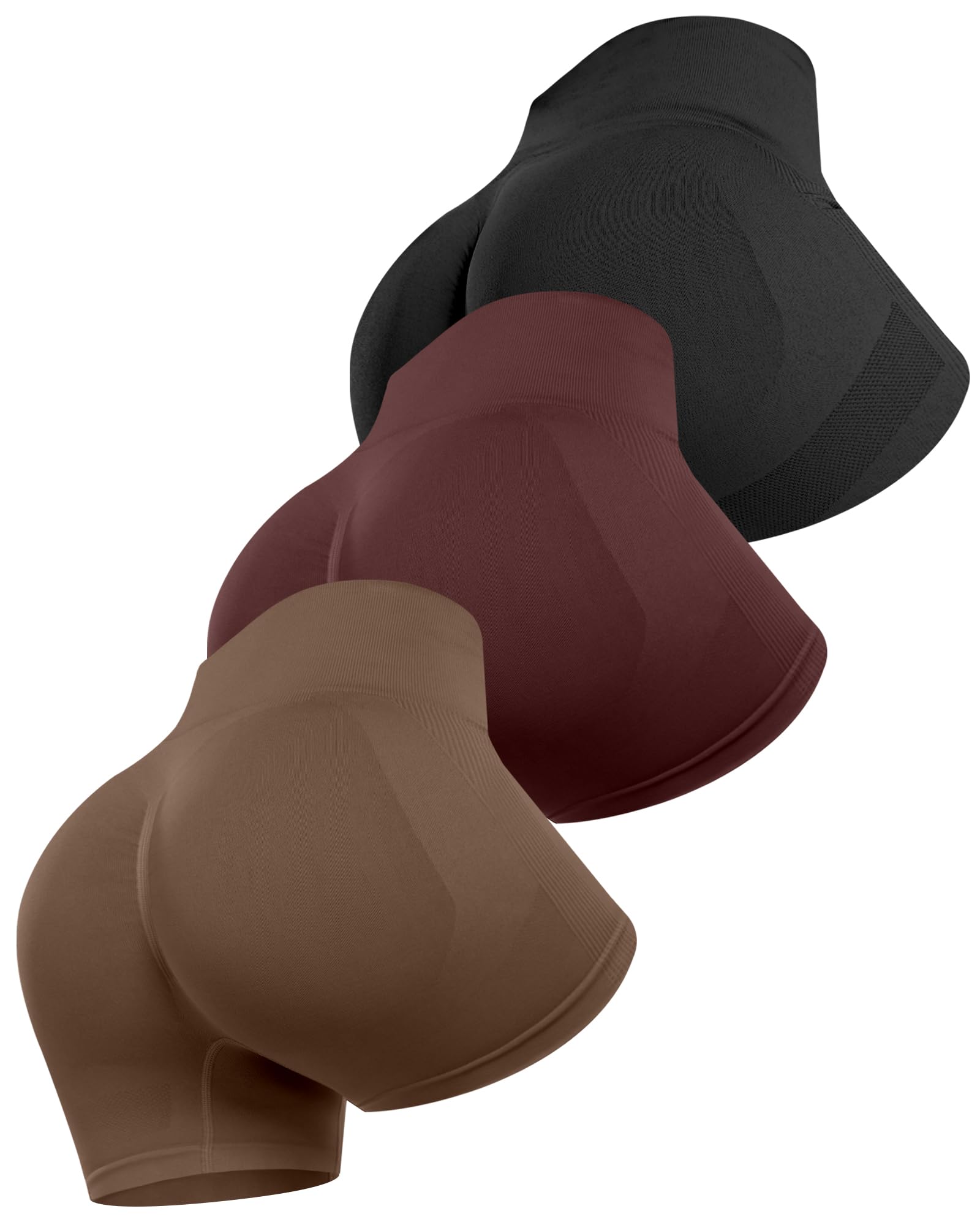 ATHVOTAR Workout Gym Biker Shorts Women: High Waisted Seamless Sports Running Butt Lifting Shorts Sets