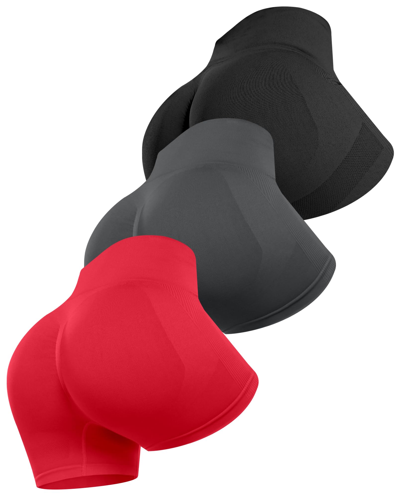 ATHVOTAR Workout Gym Biker Shorts Women: High Waisted Seamless Sports Running Butt Lifting Shorts Sets