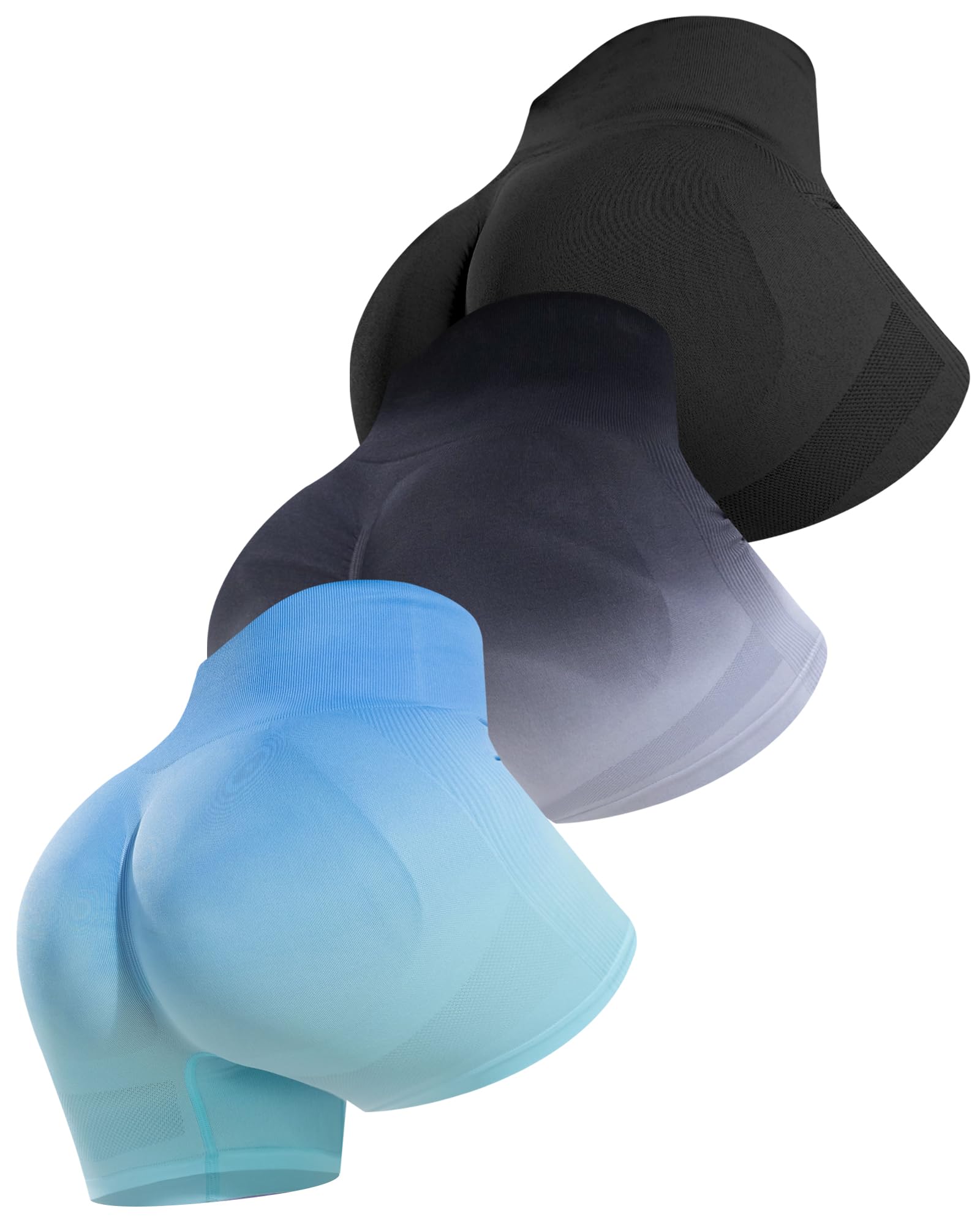 ATHVOTAR Workout Gym Biker Shorts Women: High Waisted Seamless Sports Running Butt Lifting Shorts Sets