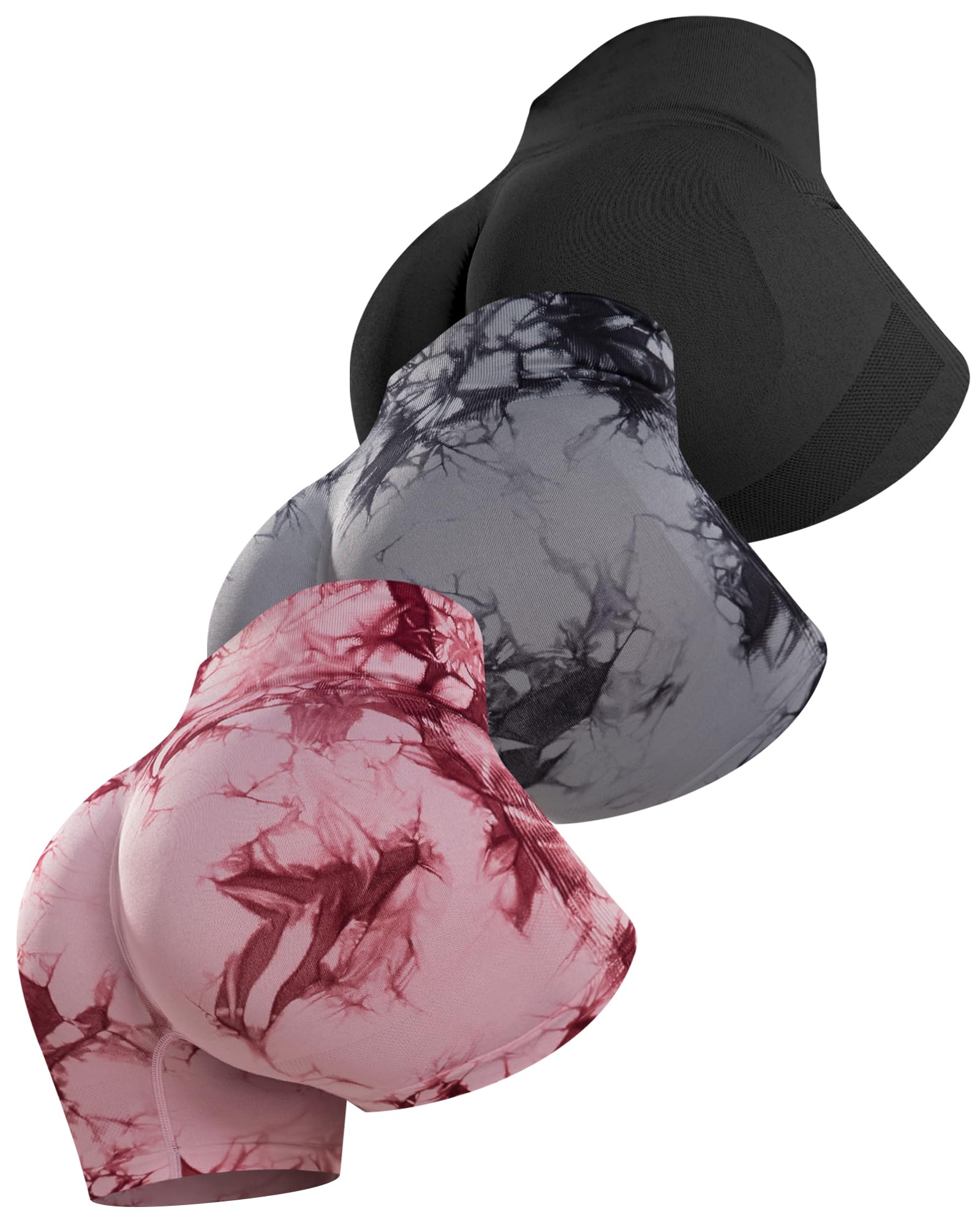 ATHVOTAR Workout Gym Biker Shorts Women: High Waisted Seamless Sports Running Butt Lifting Shorts Sets