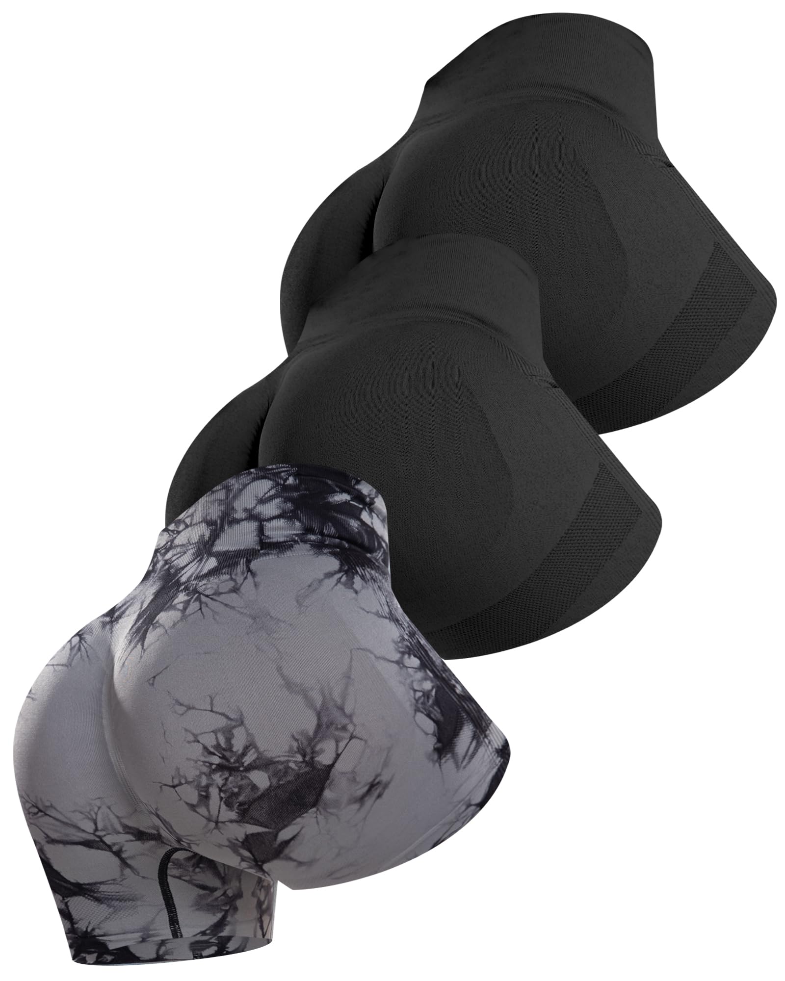 ATHVOTAR Workout Gym Biker Shorts Women: High Waisted Seamless Sports Running Butt Lifting Shorts Sets