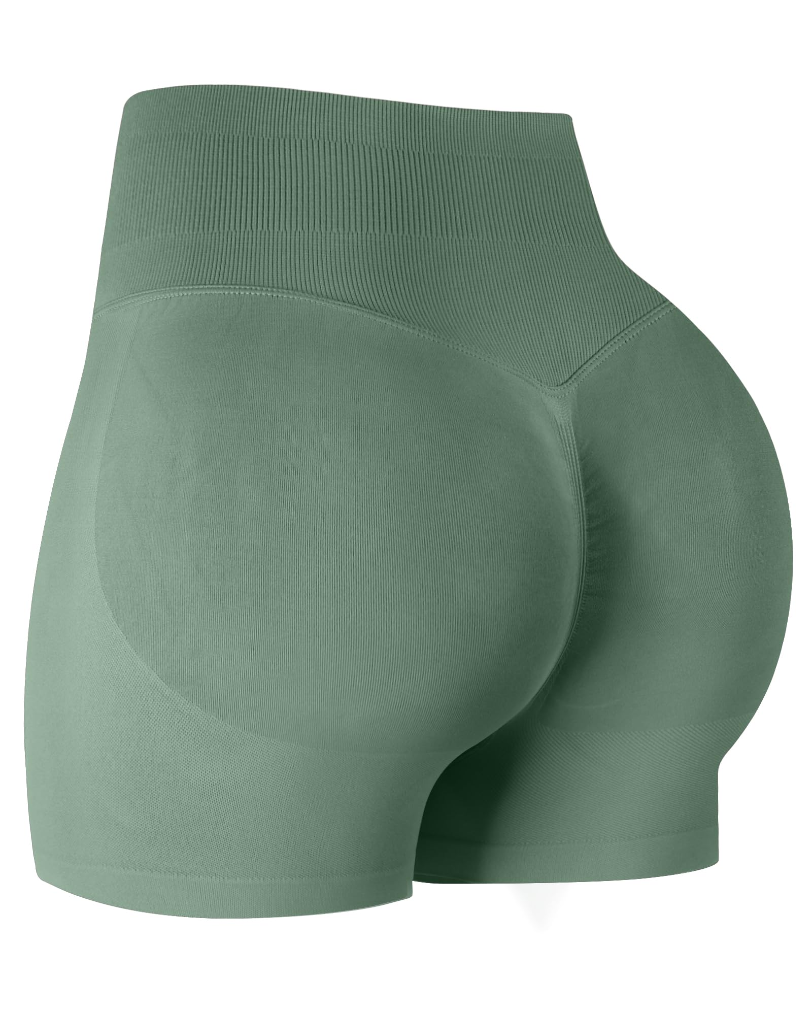 ATHVOTAR Workout Gym Shorts Women, High Waisted Seamless Butt Lifting Scrunch Butt Sports Shorts