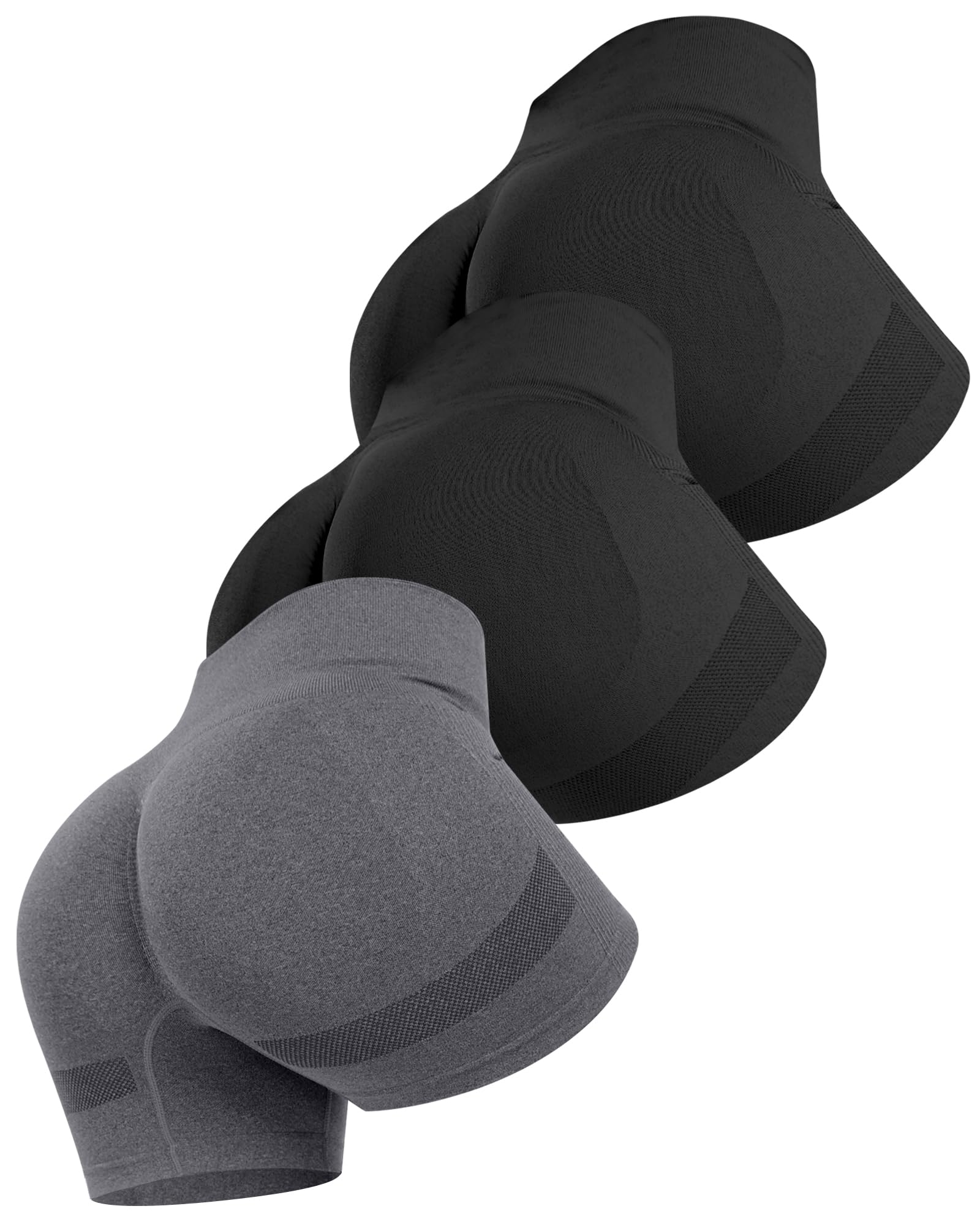 ATHVOTAR Workout Gym Biker Shorts Women: High Waisted Seamless Sports Running Butt Lifting Shorts Sets